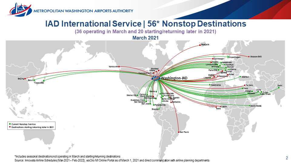 IAD International Service Map