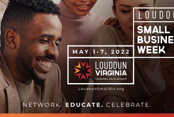 Graphic says "Loudoun Small Business Week" with Loudoun Economic Development logo