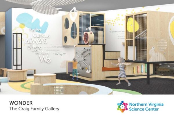 Render of the Craig Family Gallery at Northern Virginia Science Center