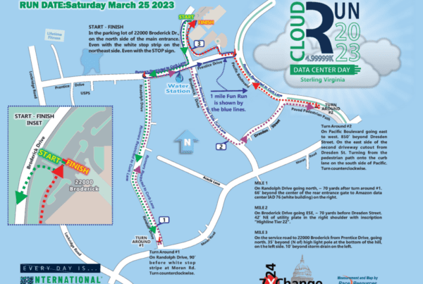 Cloud Run map showing route of 5k